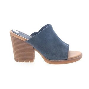 KORK EASE-Light Navy Blue Suede Block Heel Mules. Size 10M